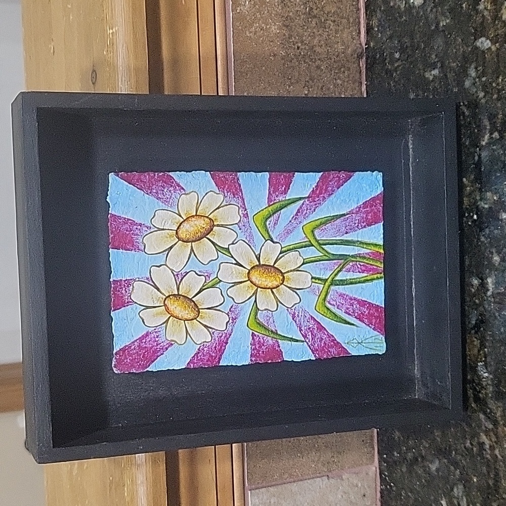 Singed Daises Painting Picture